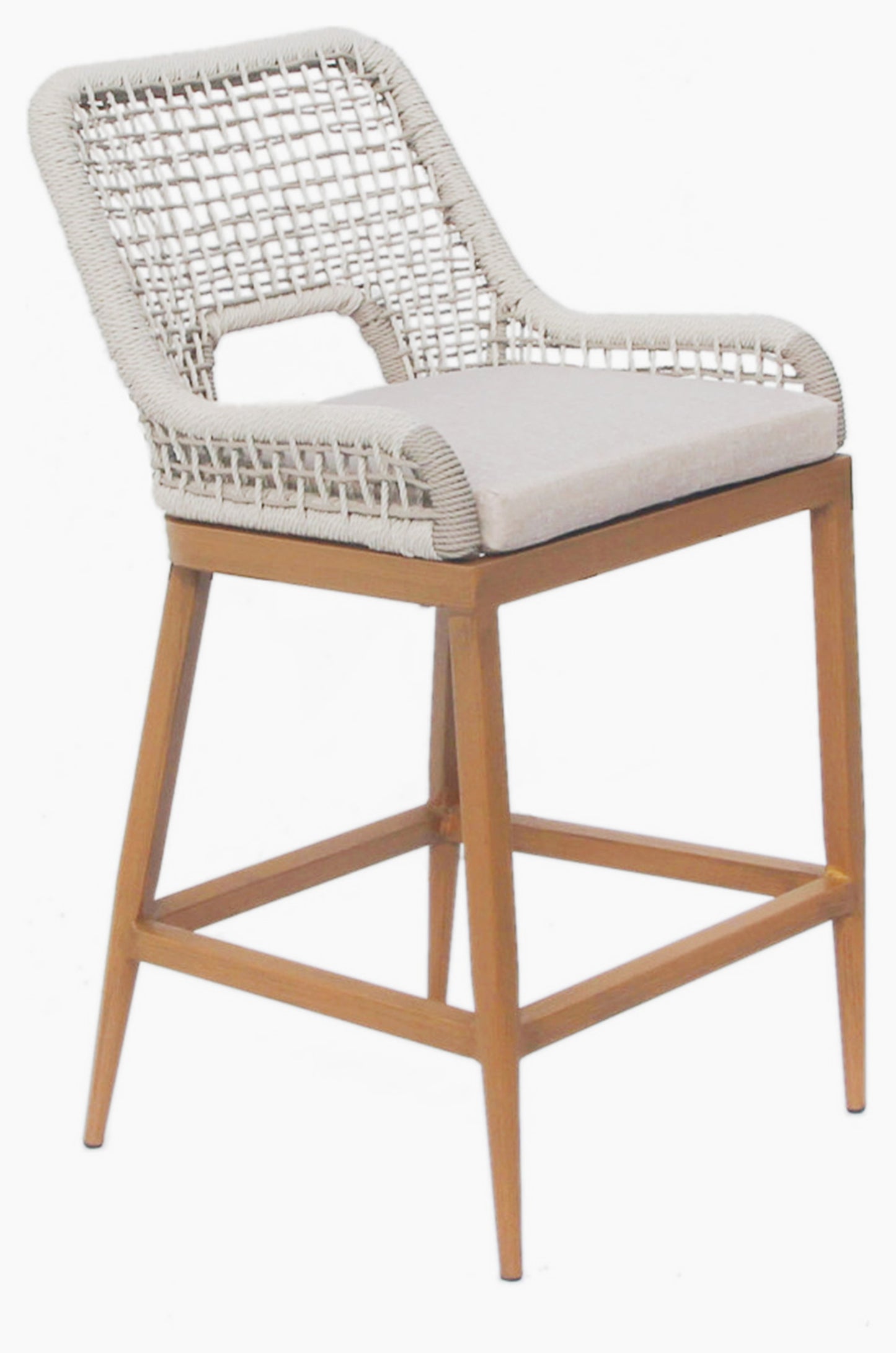 US Furnishing Indoor and Outdoor Waterproof Hand-Crafted Stool, Counter Height Stool Bar Chair Home Back Dining Chair Comfortable Simple and Beautiful Counter Chair Twill/ Plaid