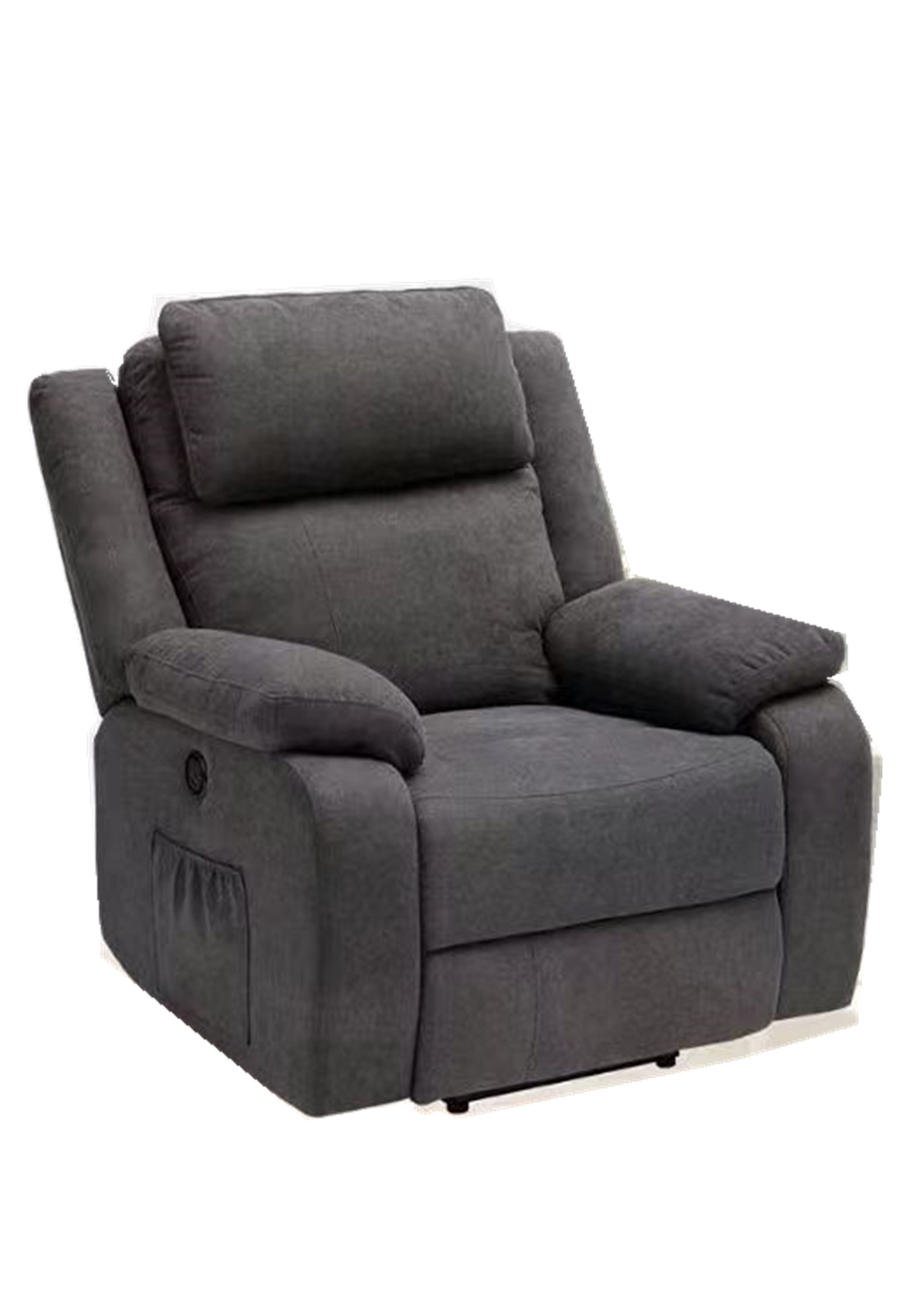 UFE Power Lift Recliner with Massage and Heat Therapy Electric Recliners for Elderly Linen Fabric Single Sofa, Soft Living Room Chair Home Theater Lounge Seat, 30×37×42 inch (Brown/Gray)